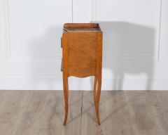 Pair of Louis XV Style Cherry Bedside Tables with Drawer and Niche - 4353369