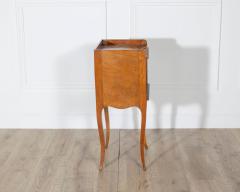 Pair of Louis XV Style Cherry Bedside Tables with Drawer and Niche - 4353371