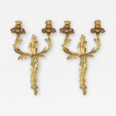 Pair of Louis XV Style Gilt Bronze Sconces - 1932885