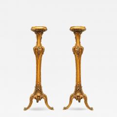 Pair of Louis XV Style Gilt Pedestals - 1439486
