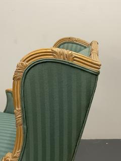 Pair of Louis XV Style Lounge or Wing Chairs Carved Large - 2998414