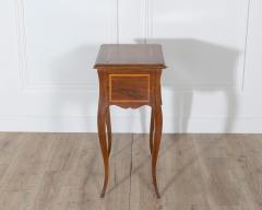 Pair of Louis XV Style Walnut Bedside Tables with Inlaid Details - 4353340