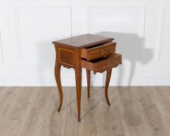 Pair of Louis XV Style Walnut Bedside Tables with Inlaid Details - 4353348