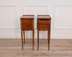 Pair of Louis XV Style Walnut Bedside Tables with Three Drawers France - 4451741