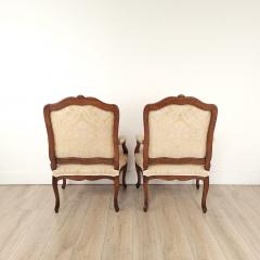 Pair of Louis XV Walnut Armchairs France circa 1740 - 3882463