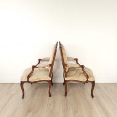 Pair of Louis XV Walnut Armchairs France circa 1740 - 3882464