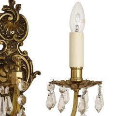 Pair of Louis XV style cut glass sconces - 2167348