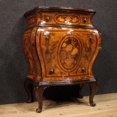 Pair of Louis XV style inlaid Lombard bedside tables - 4212071