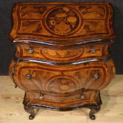 Pair of Louis XV style inlaid Lombard bedside tables - 4212078