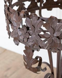 Pair of Louis XV style wrought iron plant stands - 4313695