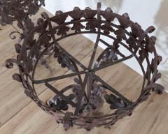 Pair of Louis XV style wrought iron plant stands - 4313696