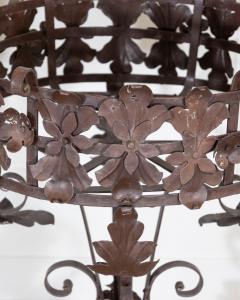 Pair of Louis XV style wrought iron plant stands - 4313708