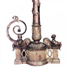 Pair of Louis XVI Bronze Dore Andirons - 4322199