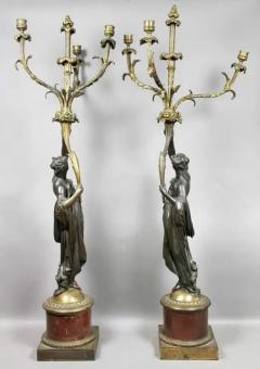 Pair of Louis XVI Bronze and Ormolu Candelabra - 4128803