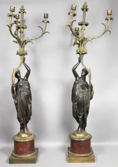 Pair of Louis XVI Bronze and Ormolu Candelabra - 4128878