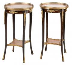 Pair of Louis XVI French Gilt Bronze Mounted Gueridon Side Tables - 3113513