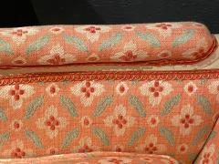 Pair of Louis XVI Painted Berg re or Lounge Chairs Scalamandre Upholstery - 2973709