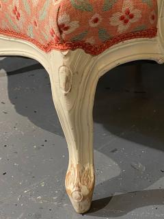 Pair of Louis XVI Painted Berg re or Lounge Chairs Scalamandre Upholstery - 2973712