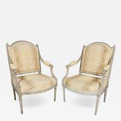 Pair of Louis XVI Painted Fauteuil by Claude Sene - 3790187