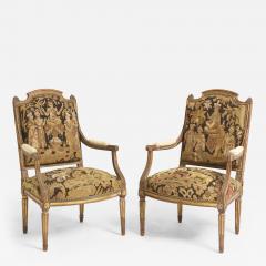 Pair of Louis XVI Style Armchairs - 4211594