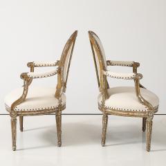 Pair of Louis XVI Style Armchairs Late 19th Century - 3603760