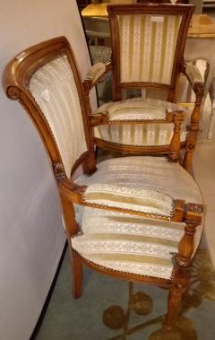Pair of Louis XVI Style Armchairs Manner of Jansen - 3010949