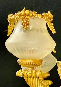 Pair of Louis XVI Style Bronze Chandeliers - 2937372