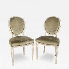 Pair of Louis XVI Style Chairs France circa 1950 - 3504605