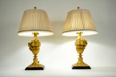 Pair of Louis XVI Style Dor Bronze Table Lamps - 1131352