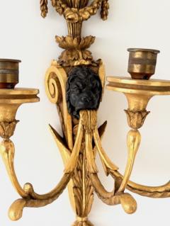 Pair of Louis XVI Style Gilt Wood Candle Sconces - 4496310