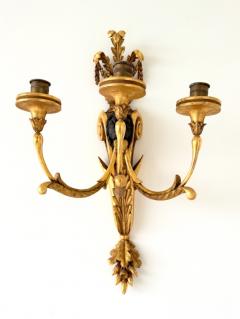 Pair of Louis XVI Style Gilt Wood Candle Sconces - 4496312