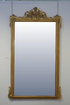 Pair of Louis XVI Style Giltwood Pier Mirrors c 1840 - 1108815