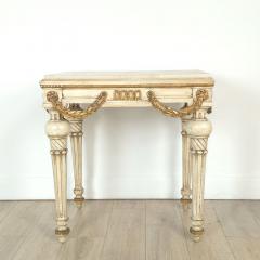 Pair of Louis XVI Style Painted and Gilt Stone Top Consoles Sweden circa 1900 - 4141421