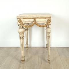 Pair of Louis XVI Style Painted and Gilt Stone Top Consoles Sweden circa 1900 - 4141423