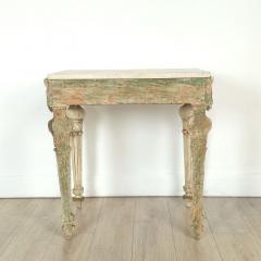 Pair of Louis XVI Style Painted and Gilt Stone Top Consoles Sweden circa 1900 - 4141424