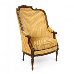 Pair of Louis XVI Walnut Berga Arm Chairs - 1401902
