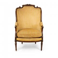 Pair of Louis XVI Walnut Berga Arm Chairs - 1401903