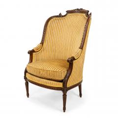 Pair of Louis XVI Walnut Berga Arm Chairs - 1401904