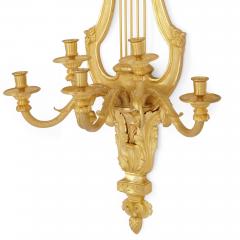 Pair of Louis XVI style gilt bronze sconces - 2003852