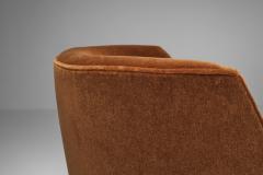 Pair of Lounge Chairs Upholstered in Burnt Orange Mohair Norway 1940s - 4505736