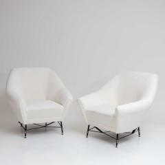 Pair of Lounge Chairs attr to Andrea Bozzi Italy 1940s - 3612149