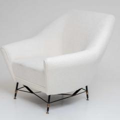 Pair of Lounge Chairs attr to Andrea Bozzi Italy 1940s - 3612152