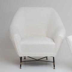 Pair of Lounge Chairs attr to Andrea Bozzi Italy 1940s - 3612153
