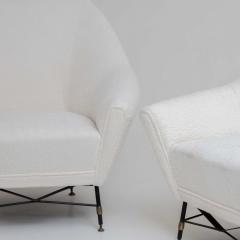 Pair of Lounge Chairs attr to Andrea Bozzi Italy 1940s - 3612155