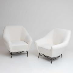 Pair of Lounge Chairs attr to Andrea Bozzi Italy 1940s - 3612156