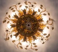 Pair of Lovely Flush Mount Ceiling Light by Banci Firenze Italy circa 1970s - 4707844