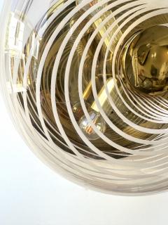 Pair of Lucite Spiral and Brass Sconces Italy 1970s - 4102464