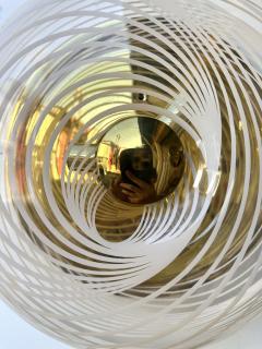 Pair of Lucite Spiral and Brass Sconces Italy 1970s - 4102468