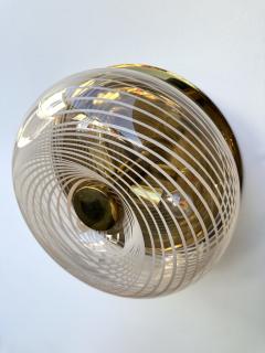 Pair of Lucite Spiral and Brass Sconces Italy 1970s - 4102471
