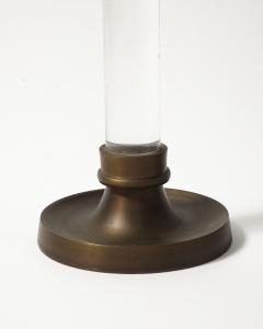 Pair of Lucite and Bronze Candlesticks 20th C - 4696037